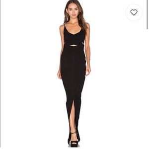 N/ Nicholas Ponti Angled Wrap Gown Black